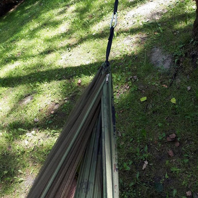 Hamac Camping Camouflage Mousqueton 