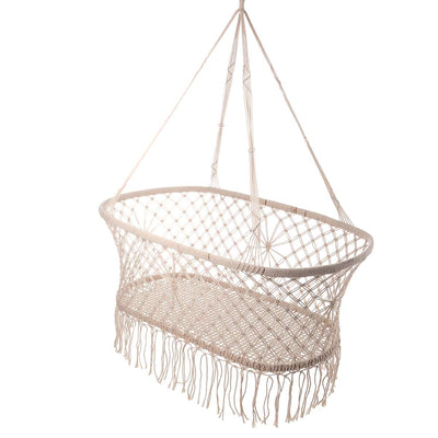 Lit Bebe Suspendu en Macramé 