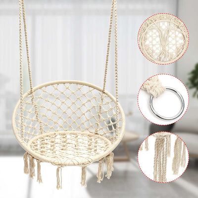 Fauteuil Suspendu en Filet de Macramé